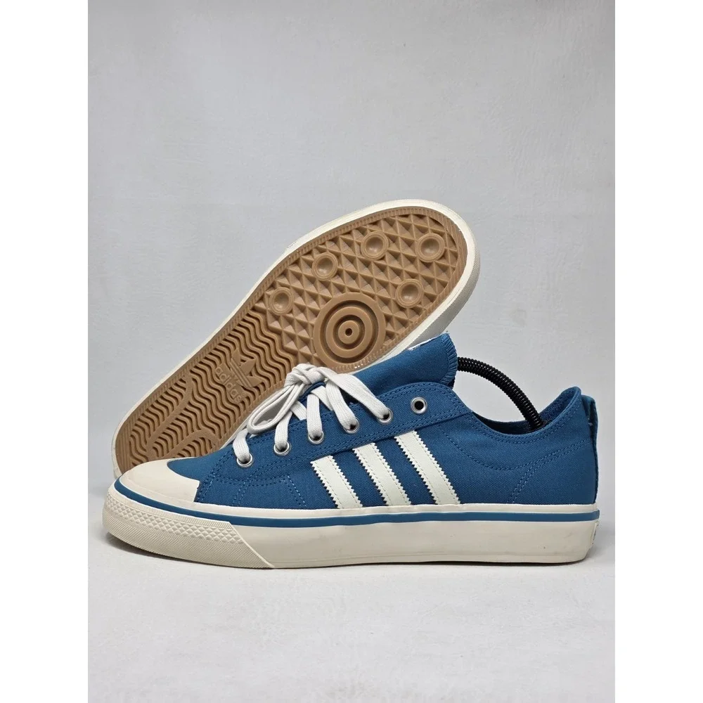 adidas Nizza RF 74 Blue White Gum Bottom Low Top Mens Size 10.5 HQ8566 New